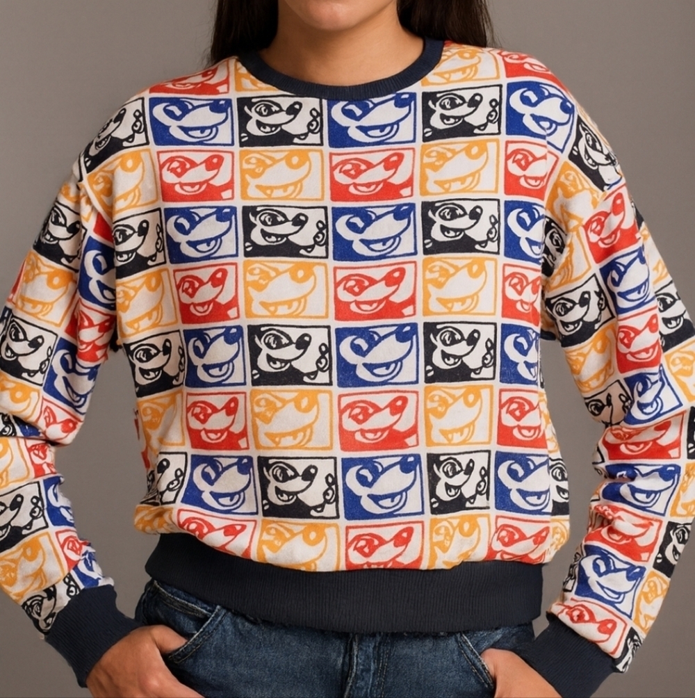 Zara Disney Keith Haring Reversible Mickey Mouse Sweatshirt M NEW No Tags
